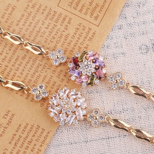 Bijoux de mode, bracelet chaîne pour la main en or avec zircone cubique saine - Product Image 4