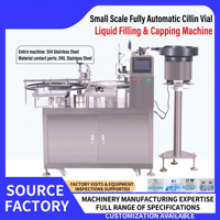 Petite machine automatique de remplissage et de sertissage de flacons de peptides pour petite ligne de production