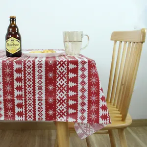 מפת שולחן חג מסורתי פולקלור לסרוג סגנון תמונה חג עונתי עיצוב שולחן כיסוי עבור אוכל חדר מטבח דקור