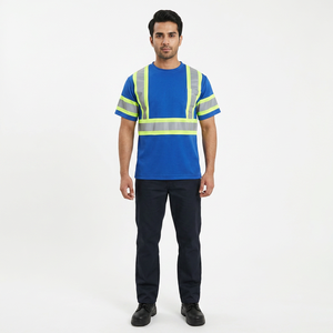 Chemises de sécurité pour hommes en gros, réfléchissantes, haute visibilité, manches longues, classe Hi Vis, pour travaux de construction - Product Image 1