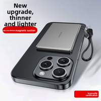 Batterie externe magnétique, 10000mAh, ultra-fine en alliage d'aluminium, charge rapide filaire PD 20W, chargeur portable 2 en 1 pour iOS Android