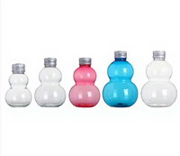 Nouveau design 100ml 200ml 300ml Vase en plastique à double gourde en forme de bouteille de boisson de jus d'animal familier