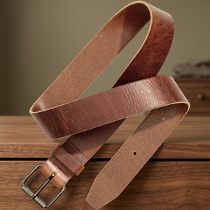 BS INTERNATIONAL NA133 100% Original <b>Cow</b> Leather Men's Party Square Belt Eco-Friendly Heavy Duty Waterproof Steel Finest Quality - Product Image 1