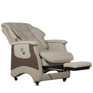 Silla de Oficina de Cuero Reclinable 160 Grados Ajuste Manual Función de Masaje Uso en Oficina y Hogar - Product Image 5