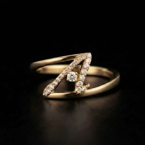 Anillo de Compromiso Unisex Clásico de Tres Piedras con Diamantes Cultivados en Laboratorio, Estilo Hiphop Geométrico, Certificado IGI, Chapado en Oro Sólido de 14K - Product Image 1