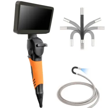 handheld Waterproof Digital Borescope articulating HD 1080P Industrial Endoscope 4.5 inch LCD vehicle Video Inspection Camera