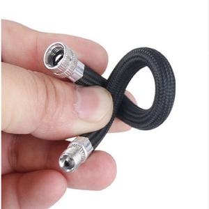 Tuyau de pompe à air QTRG03, tube en aluminium tressé noir de 20 cm pour gonfleurs de pneus de vélo - Product Image 2