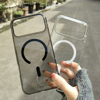Funda Magnética Transparente Ultrafina para Teléfono con Carga Inalámbrica, con Marco de Orificio Grande para iPhone 18 17 16, Disponible en Stock