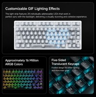 Clavier de jeu MCHOSE ACE 75 à effet Hall, interrupteurs magnétiques à déclenchement rapide, 8000Hz, actionnement réglable, clavier Esports FPS