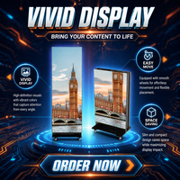 Base de Pantalla LED con Ruedas para Montaje en Suelo y Pantalla de Doble Cara