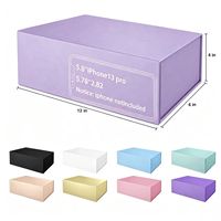 Boîte cadeau miniature de Noël personnalisée, écologique, recyclable, imperméable, magnétique, avec gaufrage, carton rigide, laminage mat