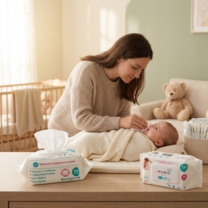 Lingettes nettoyantes pour la peau, douces, hydratantes, <span class=keywords><strong>de</strong></span> haute qualité, personnalisables, prix raisonnable, lingettes humides pour bébé - Product Image 4