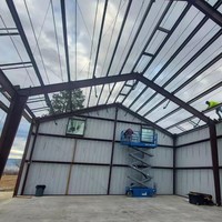 Edificio de taller con estructura de acero, taller económico, taller de almacenamiento agrícola con estructura de acero prefabricada
