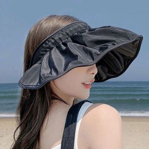 Sombrero de Sol de ala ancha superior vacío de verano para mujer Anti UV protector solar sombrero de cubo Protección Solar Femenina gorra de playa al aire libre - Product Image 4