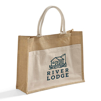 Sac fourre-tout en toile de jute personnalisable pour les fêtes, grand format, avec côtés et fond à soufflets, sac cadeau de Noël
