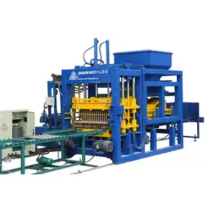 QT8-15 Fully Automatic Hydraulic Concrete Interlocking Bricks Making Machine Hollow Block Machine Engine Block Grinding Machine