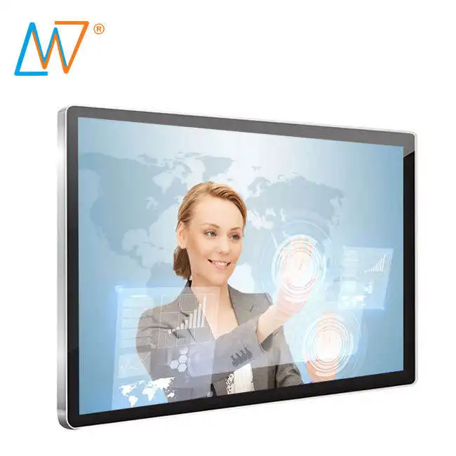Waterproof 27" vesa hole wall mount dvi input touch screen panel lcd monitor 27 inch