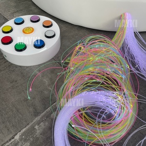 Kit sensoriel de fibres optiques à stimulation visuelle et éclairage relaxant, avec brins lumineux à fibres optiques réactifs aux UV à <span class=keywords><strong>étincelle</strong></span>s latérales pour jeu sensoriel - Product Image 2