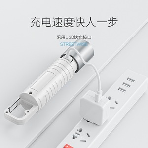 Smiling Shark SD-5322 ไฟฉายแบบยืดหดได้ USB ชาร์จใหม่ได้ 800mAh ไฟฉายซูมแบบพกพาขนาดเล็ก - Product Image 4