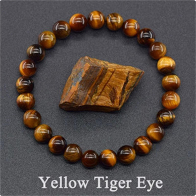 1A Natural Yellow Tiger Eyes Stone Beads