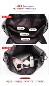 Sacs à main en cuir PU de qualité supérieure pour femmes, sacs fourre-tout à bandoulière grande capacité de couleur unie pour femmes, vente en gros - Product Image 6