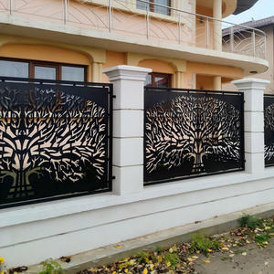 Панели забора из оцинкованной стали/алюминиевого сплава, изготовленные методом лазерной резки. Перила для балконов и ограждений. - Product Image 3