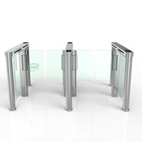 Barrera Abatible para Peatones con Motor DC sin Escobillas para Control de Acceso en Oficinas y Comercios