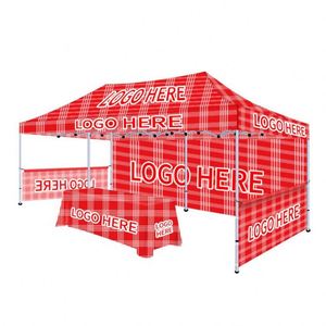 Tente publicitaire personnalisée 10x10, présentoir pop-up, chapiteau, auvent pour salons professionnels, événements en bord de mer, promotionnel, pliable - Product Image 1