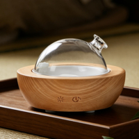 Grand humidificateur électrique à ultrasons en bois pour la maison et l'hôtel avec contrôle tactile Bluetooth et aromathérapie