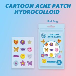 Patchs Hydrocolloïdes pour l'Acné, Traitement à l'Acide Salicylique, Motifs Mignons Cœur/Lune/Nuage/Fleur, 48 Unités, Bleu Rose, Tous Types de Peau - Product Image 3