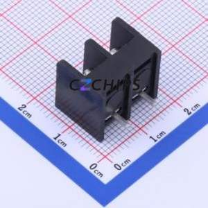 DBT50-7.62-2P-BK-P Barrier Terminal Block Through hole Component (THT),P=7.62mm Connector Three Sides 7.62mm 1x2P Straight Pin - Product Image 2