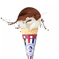 Emballage de cône de crème glacée en papier personnalisé de qualité alimentaire porte-manchon pour emballage de cône de crème glacée pour collation de dessert à la crème glacée