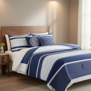 Parure de lit DB High 7 pièces, motif jacquard tissé uni, imperméable, pour l'été et le printemps, tailles King et Super King - Product Image 2