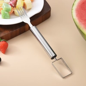 Stainless Steel Double Headed Watermelon Slicer Fork <b>Cutter</b> For Easy <b>Fruit</b> Serving Household Use - Product Image 2