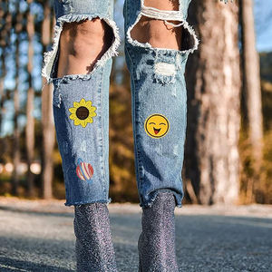 맞춤형 소형 천 아플리케 자수 패치 의류 장식용 꽃 자수 패치 - Product Image 3