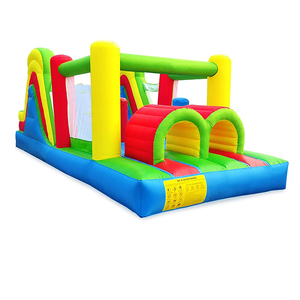 レインボーレーサーインフレータブル障害物コースバウンサーラージスライドクライミングウォールコンボ - Product Image 1