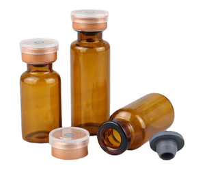 Flacon en verre personnalisé avec logo, flacon vide pour sérum, flacon pour pénicilline et flacon pour peptides avec bouchon en caoutchouc pour emballage cosmétique - Product Image 2