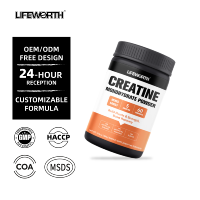 Lifeworth Healthcare Supplément 250g par sac de poudre de pré-entraînement de marque privée monohydrate de créatine Ingrédients de qualité alimentaire