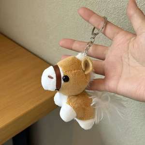 Großhandel 8cm Mini Kuscheltiere Plüsch Schlüssel anhänger Nettes Pferd Benutzer definierte Schlüssel anhänger Spielzeug Werbe geschenke 2026 Pferd Glück Maskottchen - Product Image 4