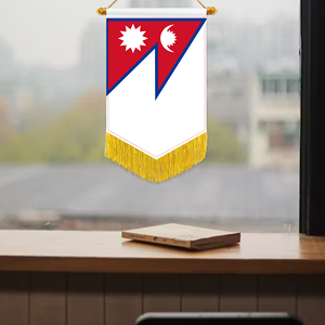 Wholesale Mini Pennant Car Flags Nepal Wall Decor <b>Small</b> Ornaments Hanging Digital Printing Satin Material - Product Image 2