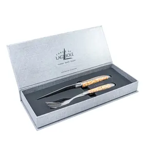 कस्टम चुंबकीय कागज गत्ता उपहार कटलरी सेट चमचों इत्यादि का सेट चाकू चम्मच के लिए पैकेजिंग बॉक्स spork कांटा चाकू