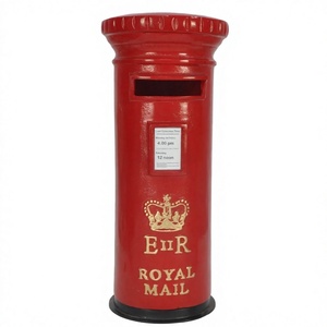 Top vente en fonte d'aluminium ER boîte aux lettres ronde fournitures en vrac couleur rouge en gros qualité boîte aux lettres rue monté boîte aux lettres/étui - Product Image 1