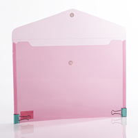 Enveloppes en plastique transparent format lettre A4, pochettes de classement suspendues en PP avec fermeture à bouton-pression