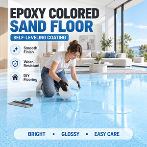 Peinture époxy autolissante colorée pour sols, haute performance, imperméable, revêtement époxy autolissant pour sols en sable coloré, OEM - Product Image 2