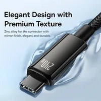 Câble USB Type C Baseus 240W pour iPhone 15 PD3.1 Supercharge pour Realme Samsung S23 5A Chargeur rapide Câble Type C pour Macbook PC