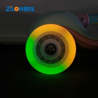 Roues de patins lumineuses personnalisées 100*24mm en PU LED colorées, durables, respirantes, imperméables, silencieuses, certifiées ISO9001 pour adultes