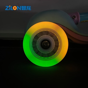Roues de patins lumineuses personnalisées 100*24mm en PU LED colorées, durables, respirantes, imperméables, silencieuses, certifiées ISO9001 pour adultes - Product Image 4