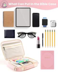 Bolsa de Lona con Asas Cruzadas para Mujer, con Cierre y Compartimentos, Bolsa de Mensajero Grande para Biblia, Muestra Gratuita de Fábrica - Product Image 4