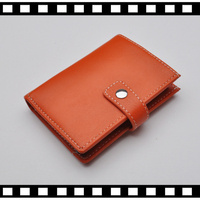 Dompet Pria Kulit Asli dengan Kantong Koin dan Tempat Kartu Otomatis dari Aluminium Grosir untuk Pria