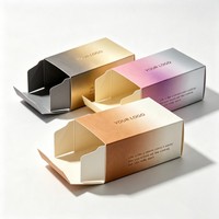 Boîte en papier pliable personnalisée écologique, boîte d'emballage cosmétique de taille personnalisée, boîte en papier avec logo personnalisé pour petits cadeaux et achats